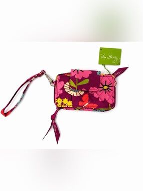 Vera Bradley “Flutterby" pattern Quilted Wristlet